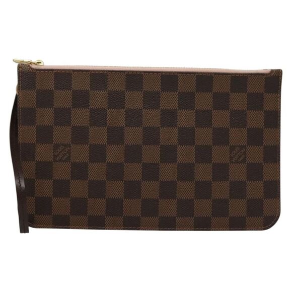 Louis Vuitton Pochette Neverfull Brown Canvas Clutch Bag (Pre-Owned) - Picture 1 of 16